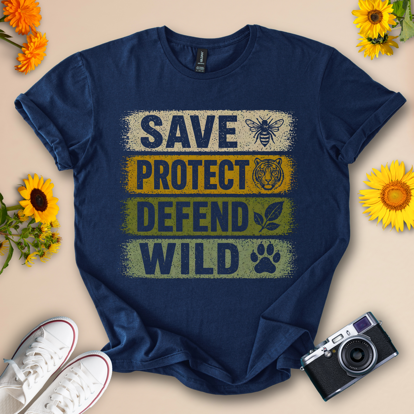 Save Protect Defend Wild ๐พ - Wildserve - Inspirational Wildlife Tees