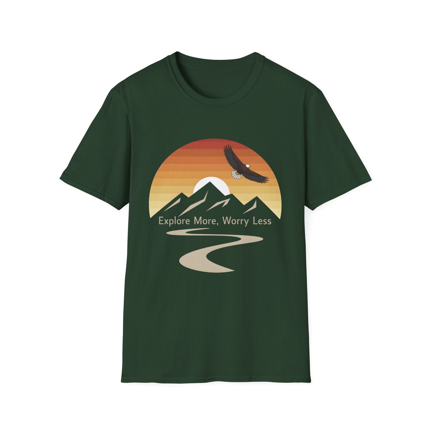 Explore More, Worry Less - Adventure & Nature Inspired Tee