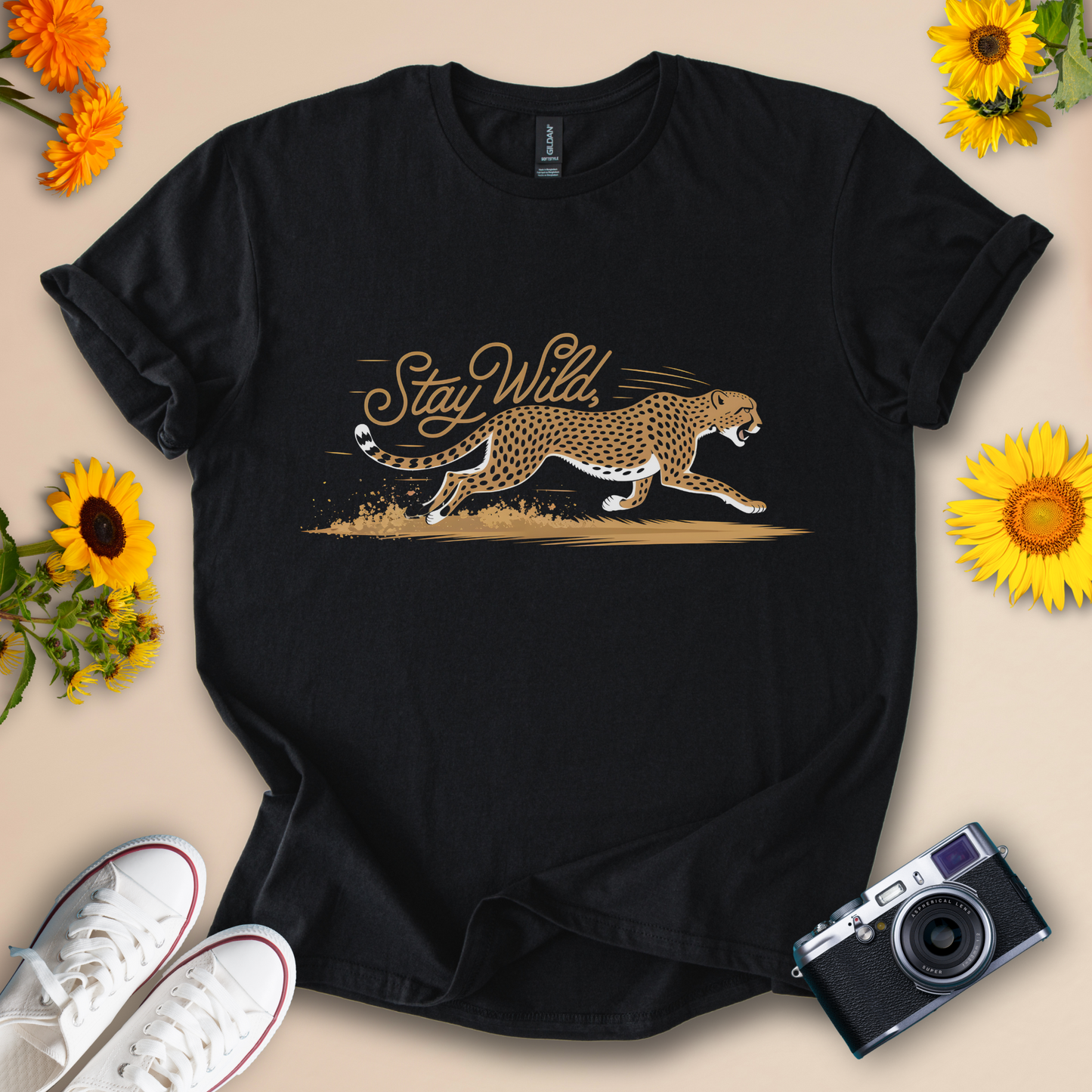 Stay Wild Cheetah Design Tee