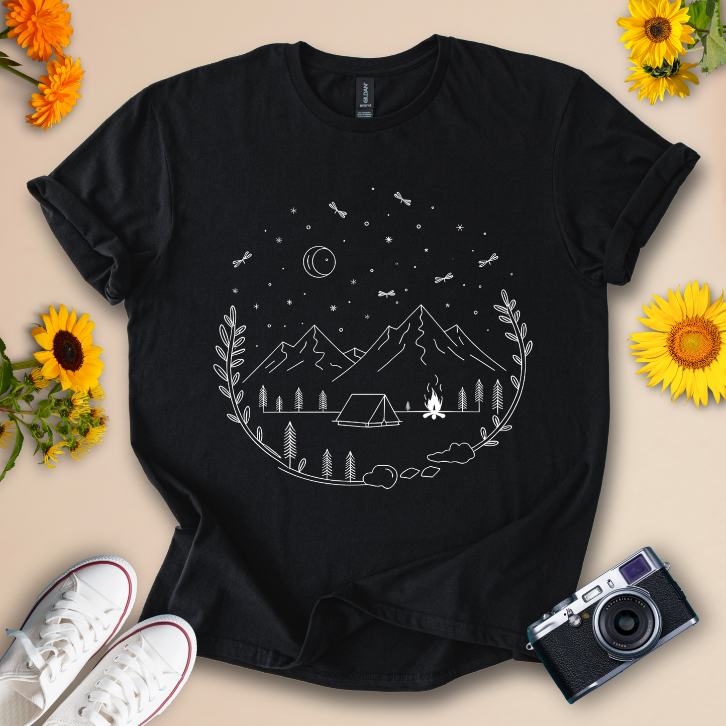 Adventure Awaits Camping Tee
