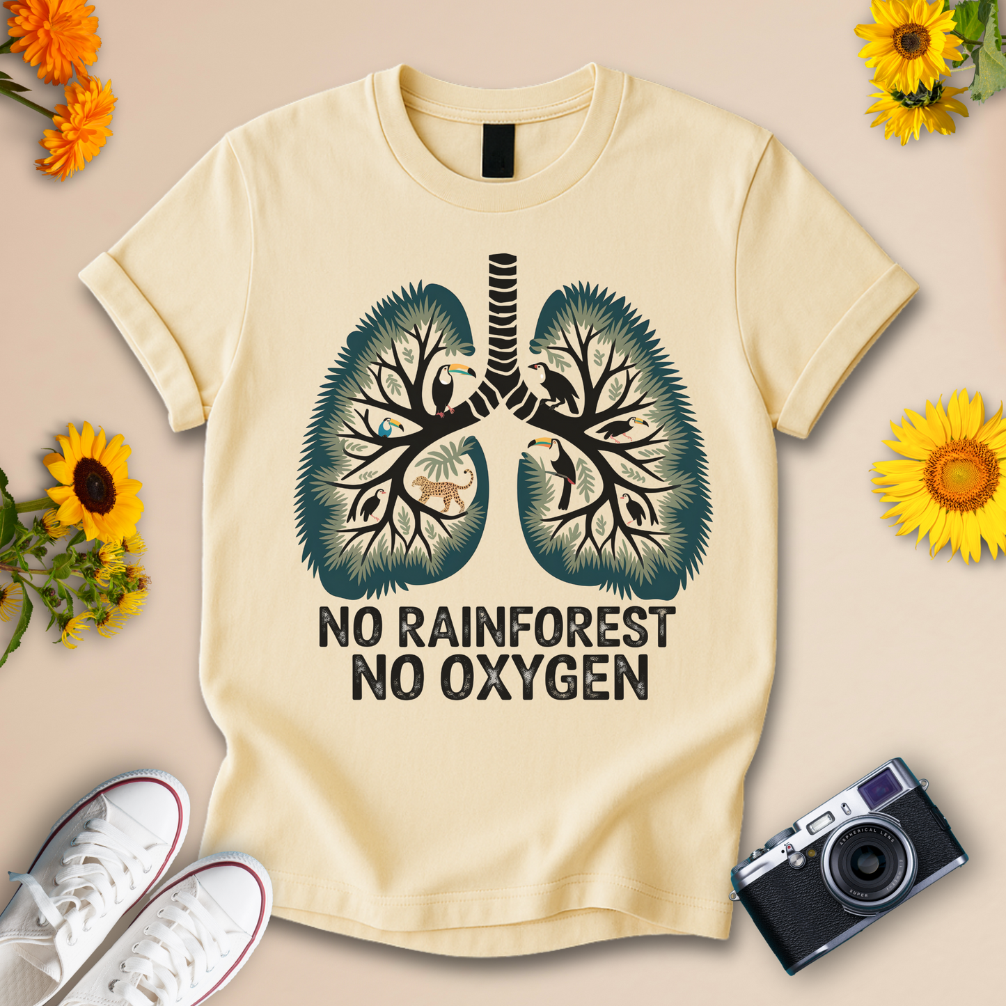 No Rainforest No Oxygen Nature Tee