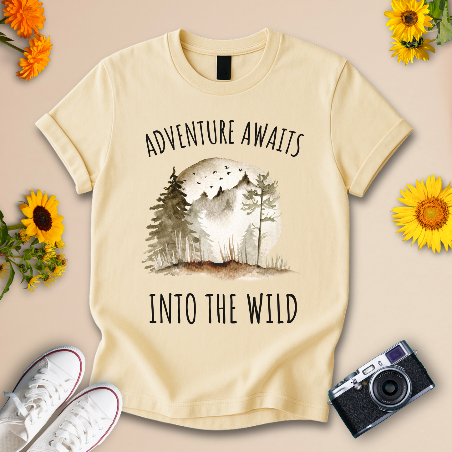 Adventure Awaits Into The Wild Unisex Tee