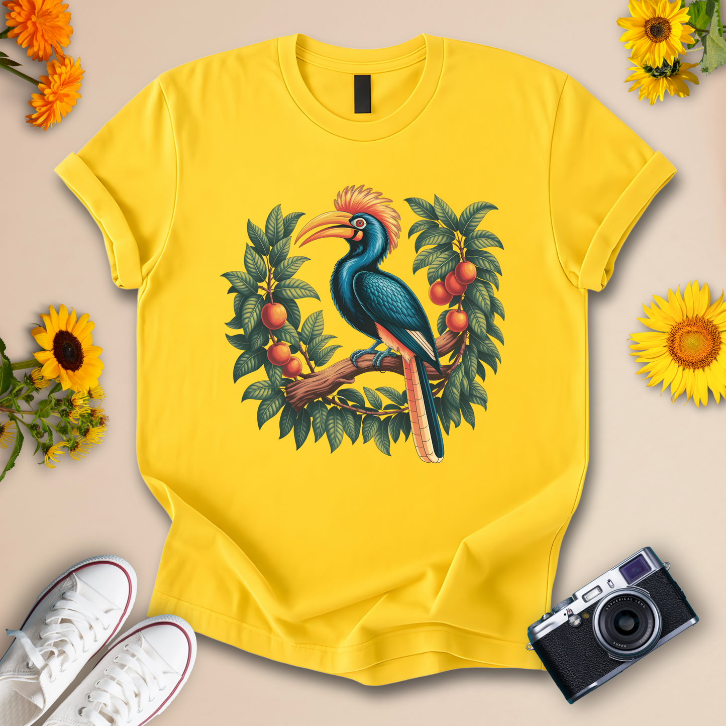 Colorful Hornbill Bird T-Shirt – Tropical Jungle Wildlife Tee for Nature and Bird Lovers