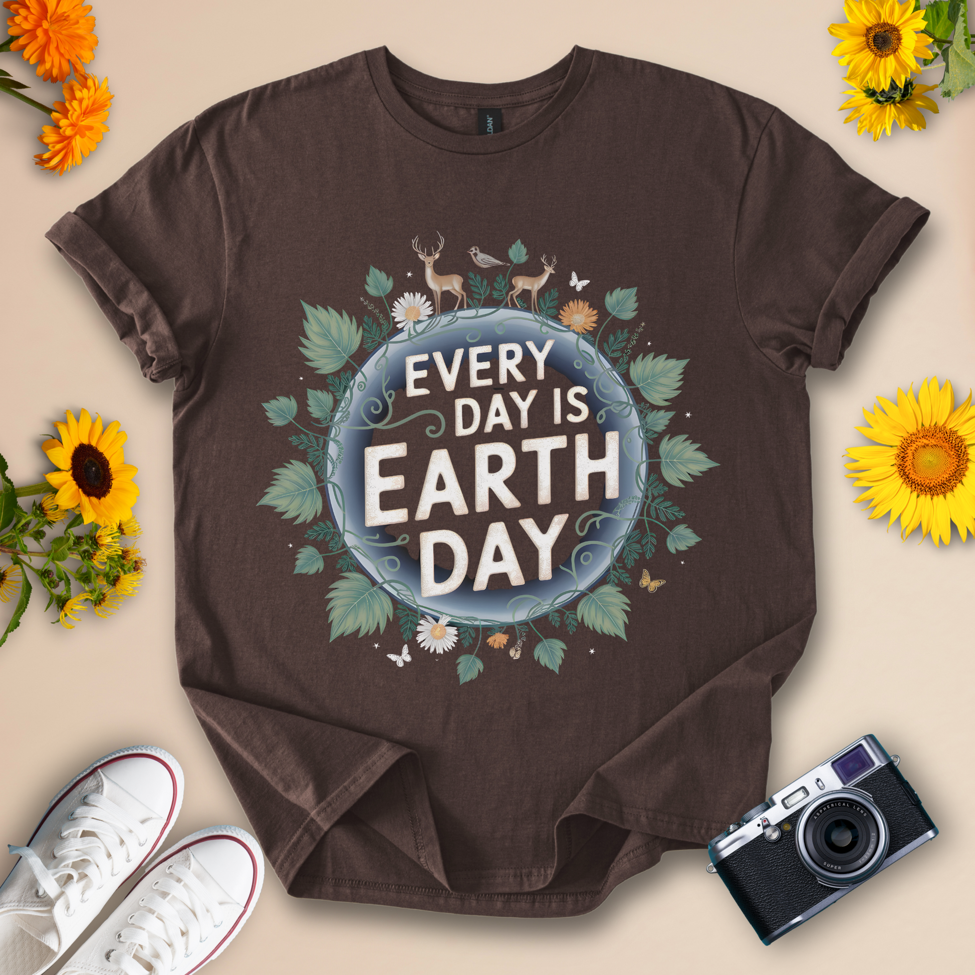 Everyday Is Earth Day Graphic T-Shirt | Eco Friendly Nature Tee - Wildserve - Inspirational Wildlife Tees