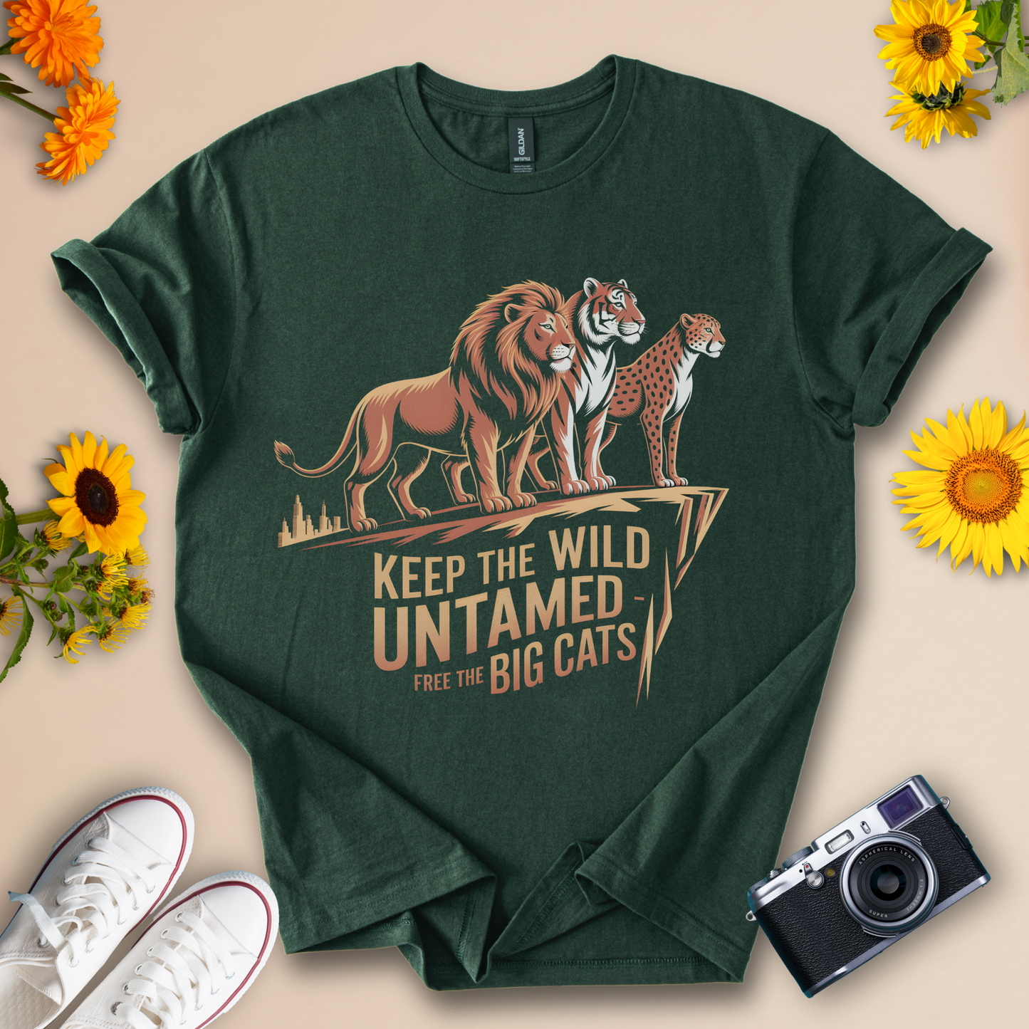 Keep the Wild | Big Cats Wildlife Design Tee