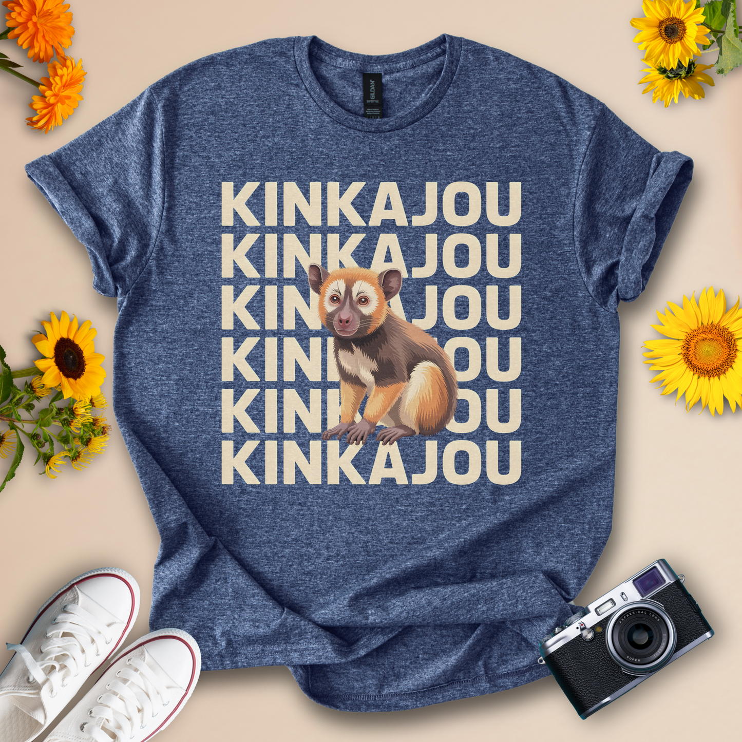 Fun Kinkajou Tee – Animal Graphic T-Shirt for Nature Enthusiasts