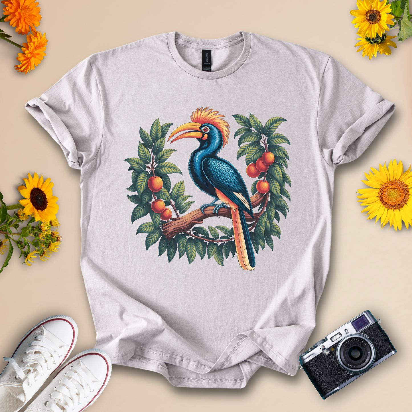 Colorful Hornbill Bird T-Shirt – Tropical Jungle Wildlife Tee for Nature and Bird Lovers