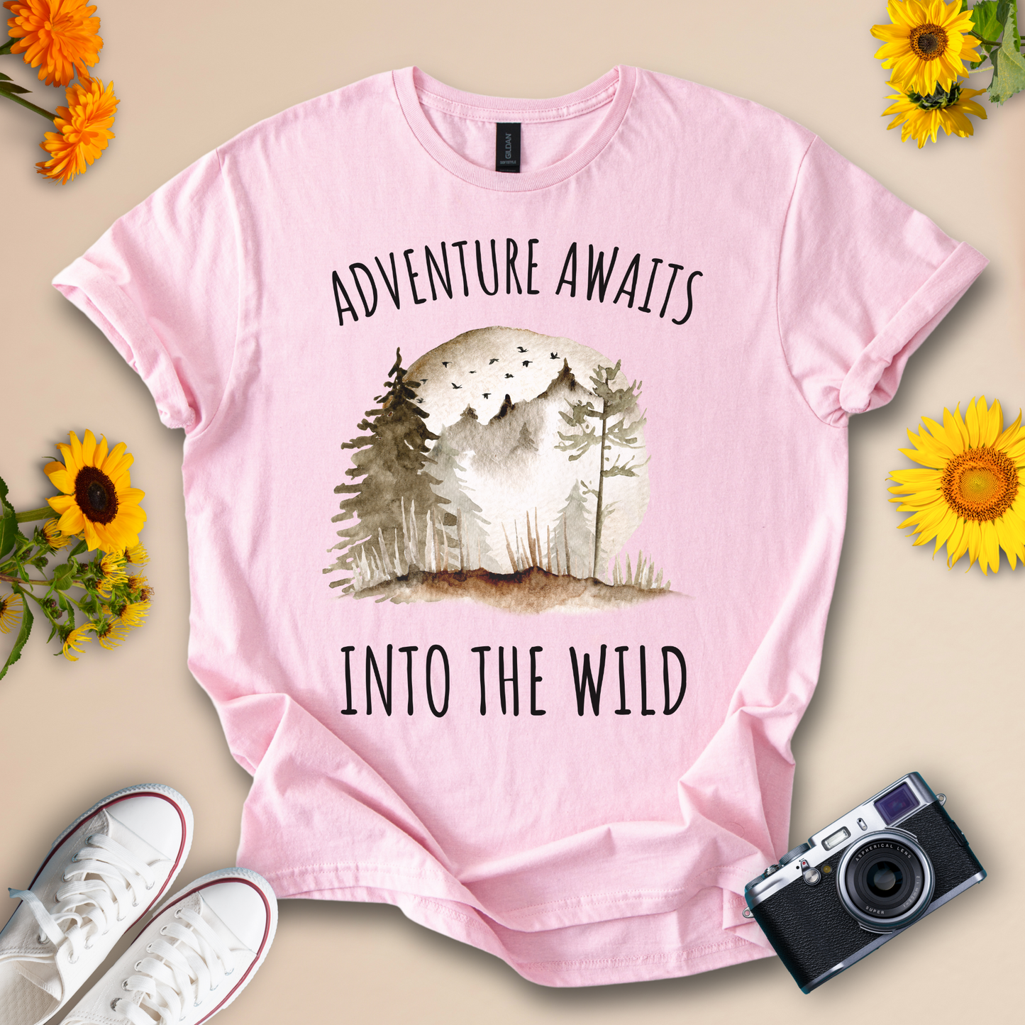 Adventure Awaits Into The Wild Unisex Tee