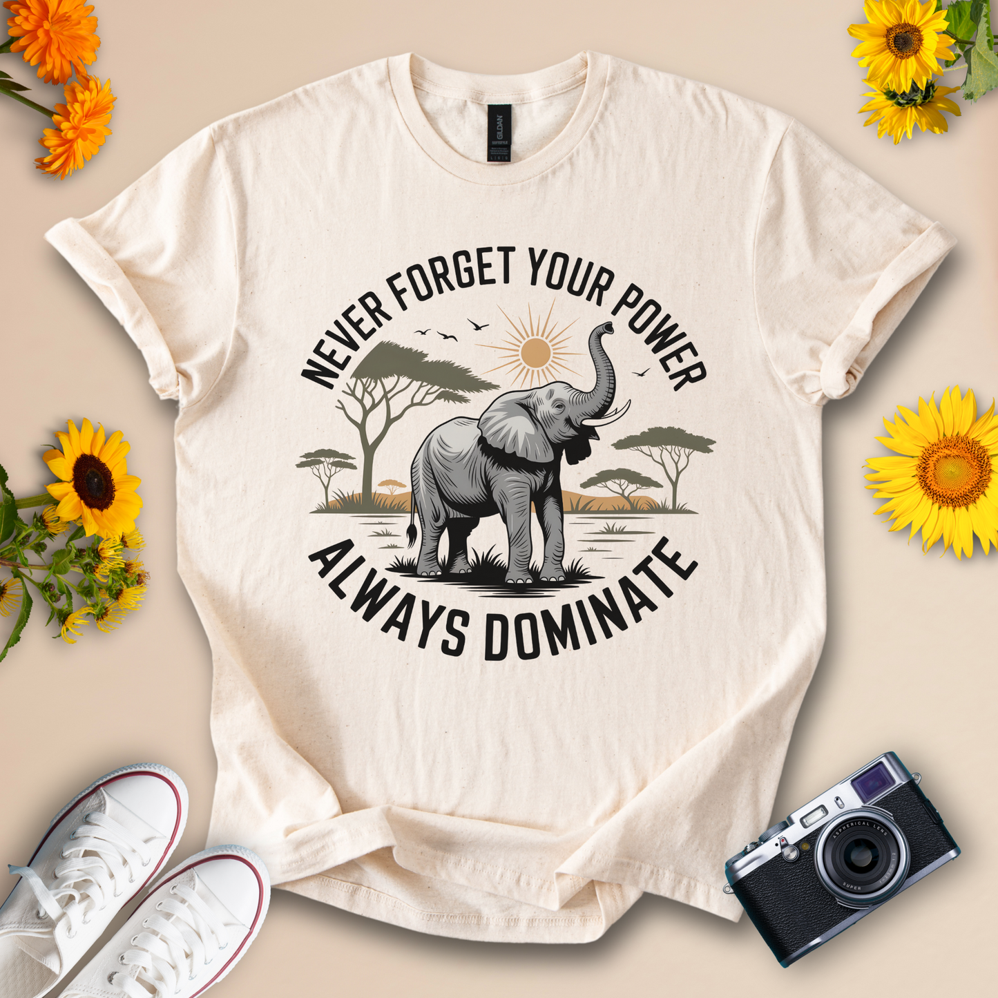 Empowering Elephant Tee – Inspirational Nature Shirt
