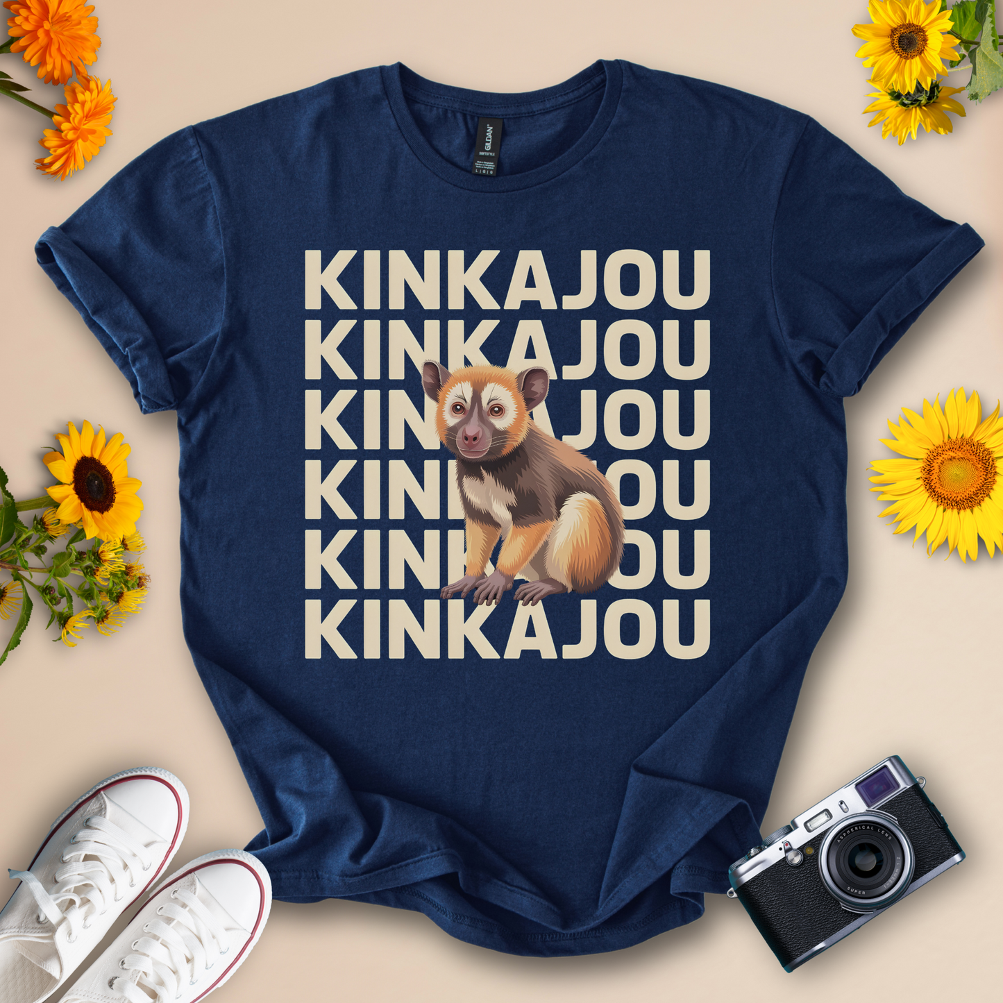 Fun Kinkajou Tee – Animal Graphic T-Shirt for Nature Enthusiasts