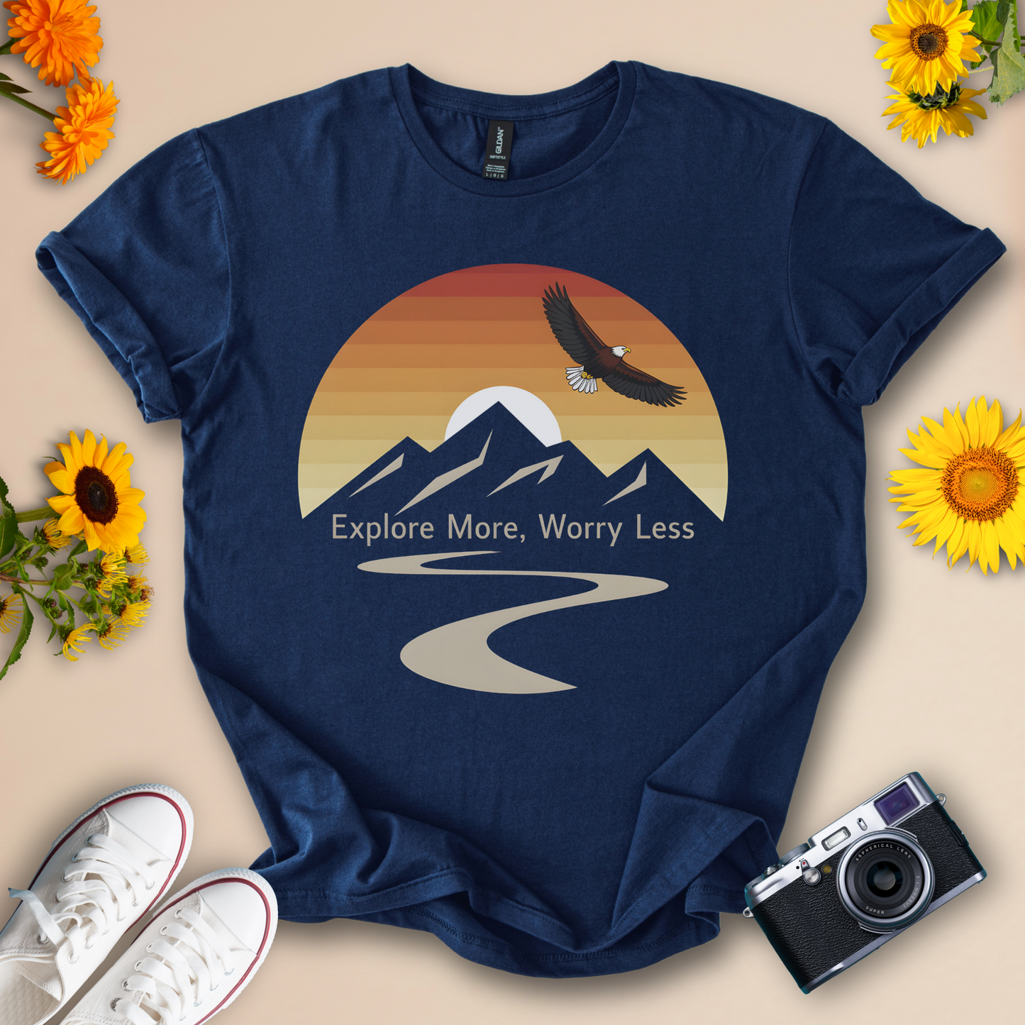 Explore More, Worry Less - Adventure & Nature Inspired Tee