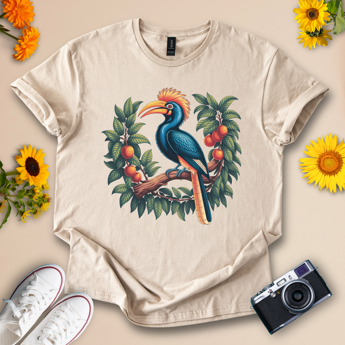 Colorful Hornbill Bird T-Shirt – Tropical Jungle Wildlife Tee for Nature and Bird Lovers