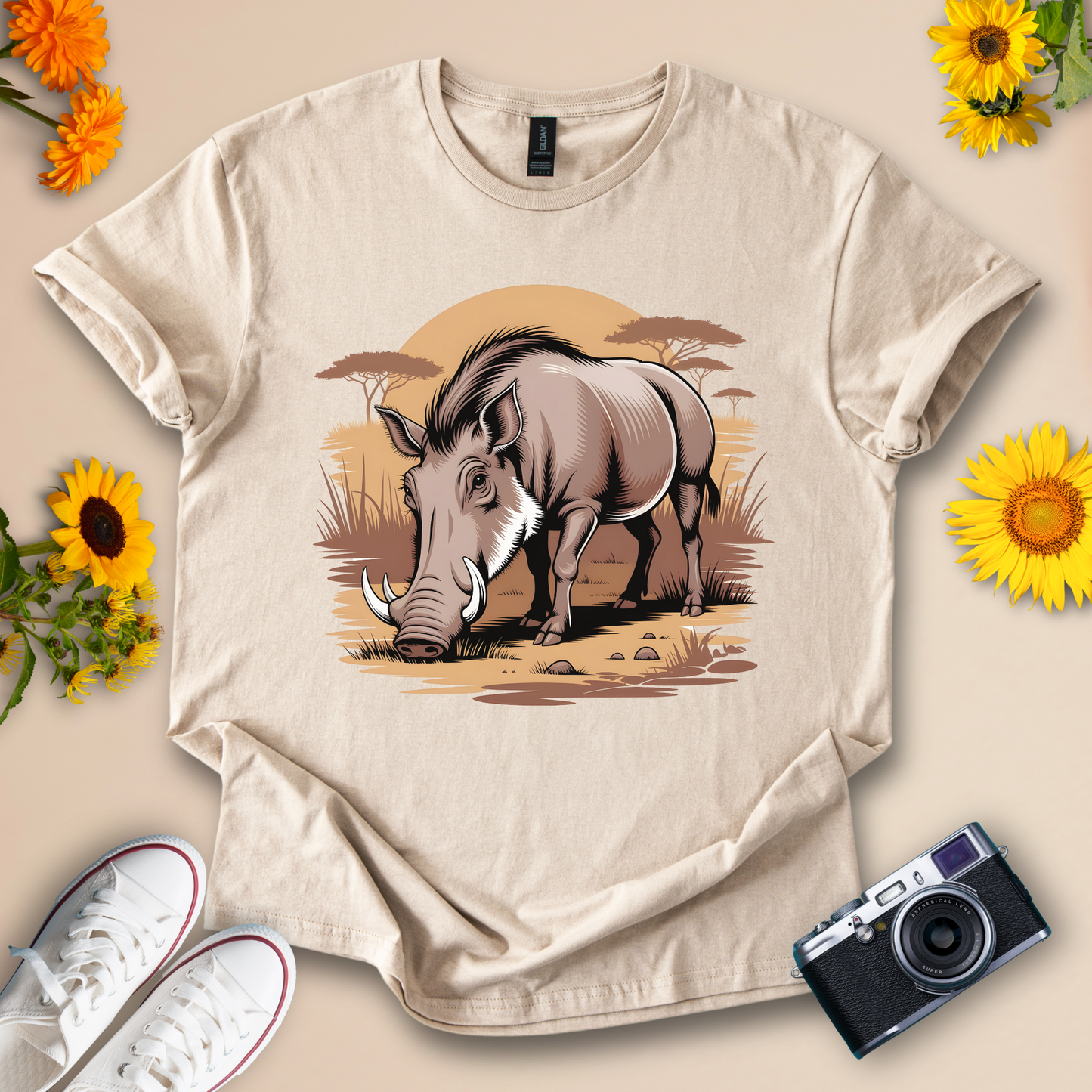 Warthog Safari T-Shirt – Wild African Savanna Animal Tee for Wildlife and Nature Lovers