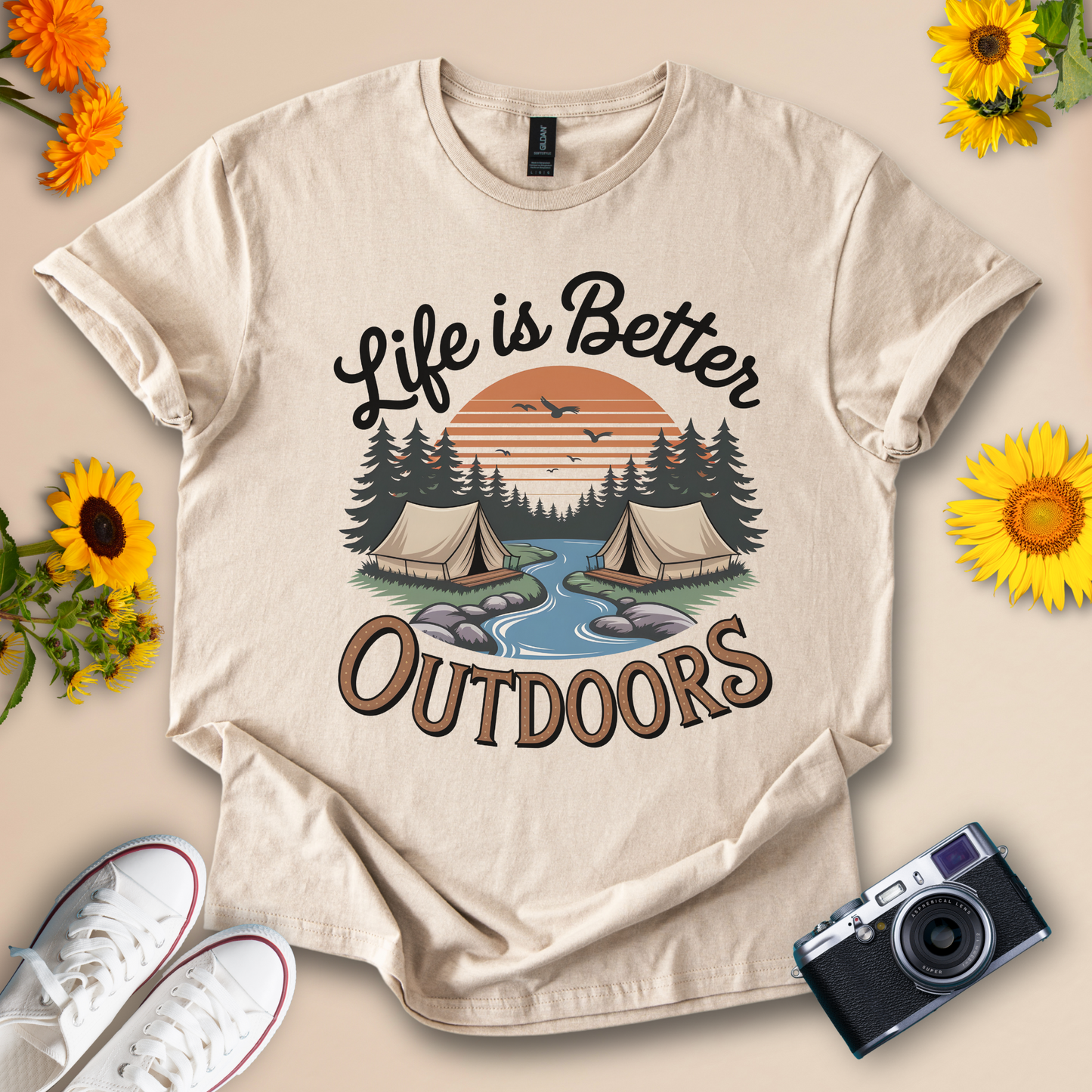 Camping Graphic T-Shirt – Life Is Better Outdoors