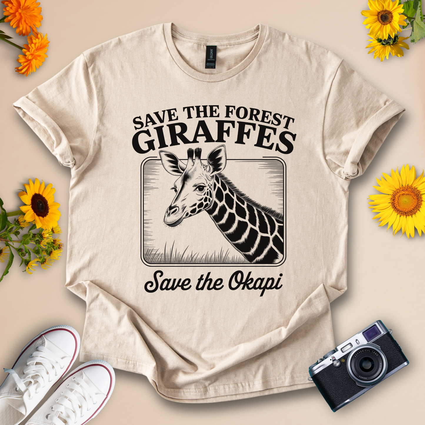 Save The Okapi Graphic Tee | Wildlife Conservation T-Shirt - Wildserve - Inspirational Wildlife Tees
