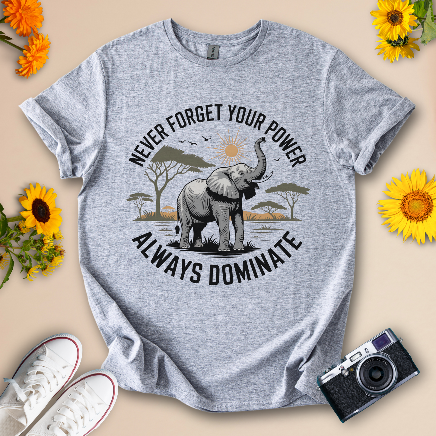Empowering Elephant Tee – Inspirational Nature Shirt