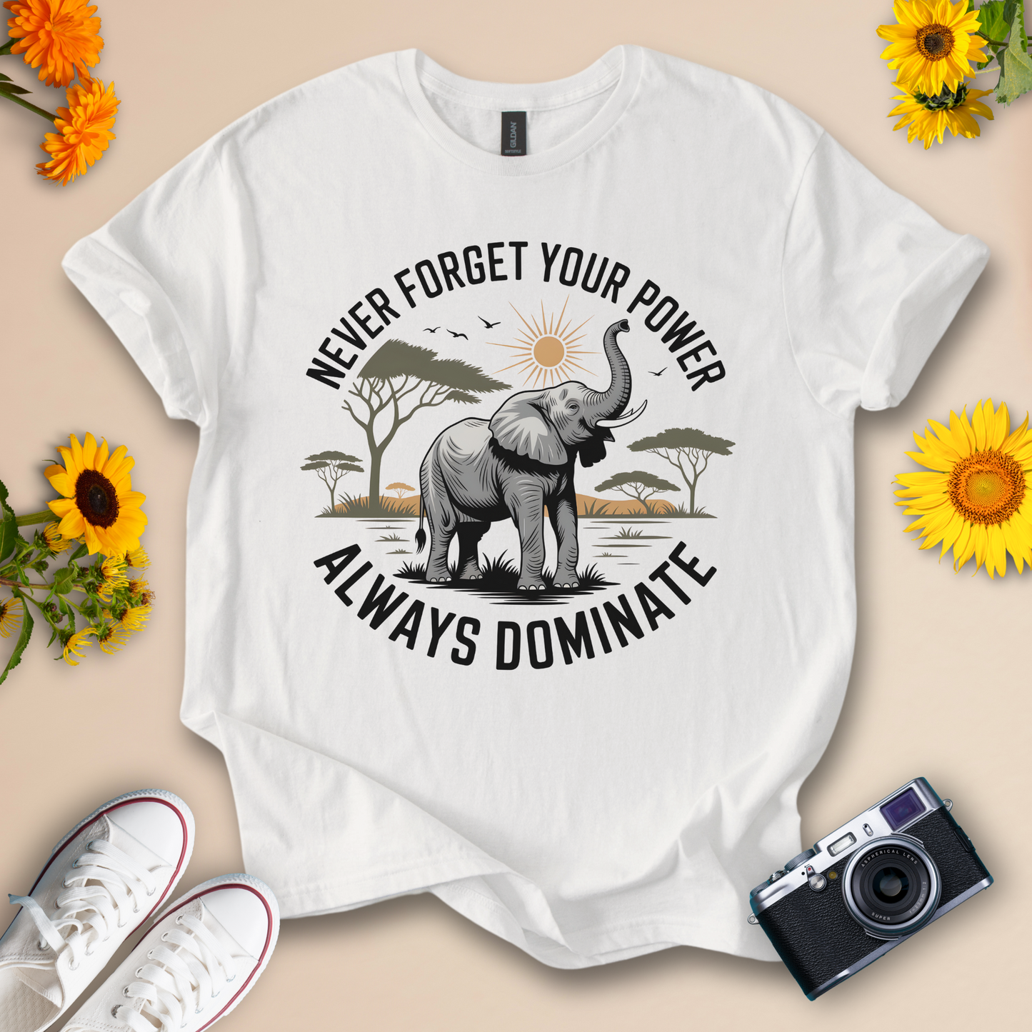 Empowering Elephant Tee – Inspirational Nature Shirt