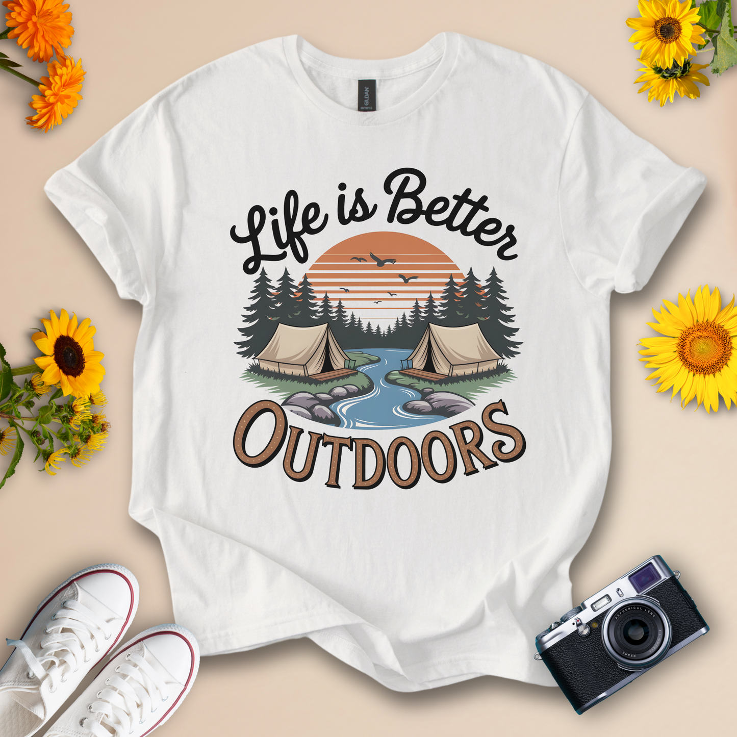 Camping Graphic T-Shirt – Life Is Better Outdoors