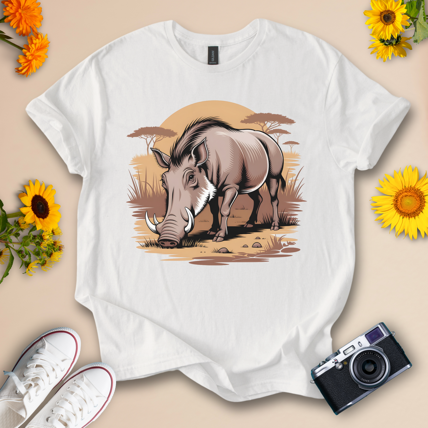 Warthog Safari T-Shirt – Wild African Savanna Animal Tee for Wildlife and Nature Lovers