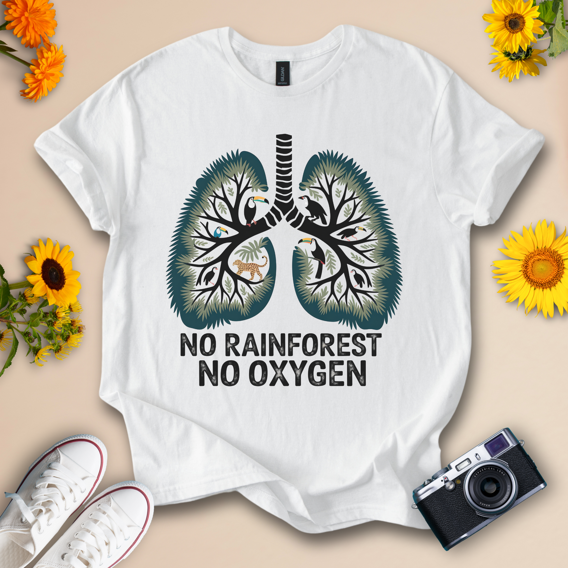 No Rainforest No Oxygen T-Shirt | Eco Friendly Nature & Wildlife Tee - Wildserve - Inspirational Wildlife Tees