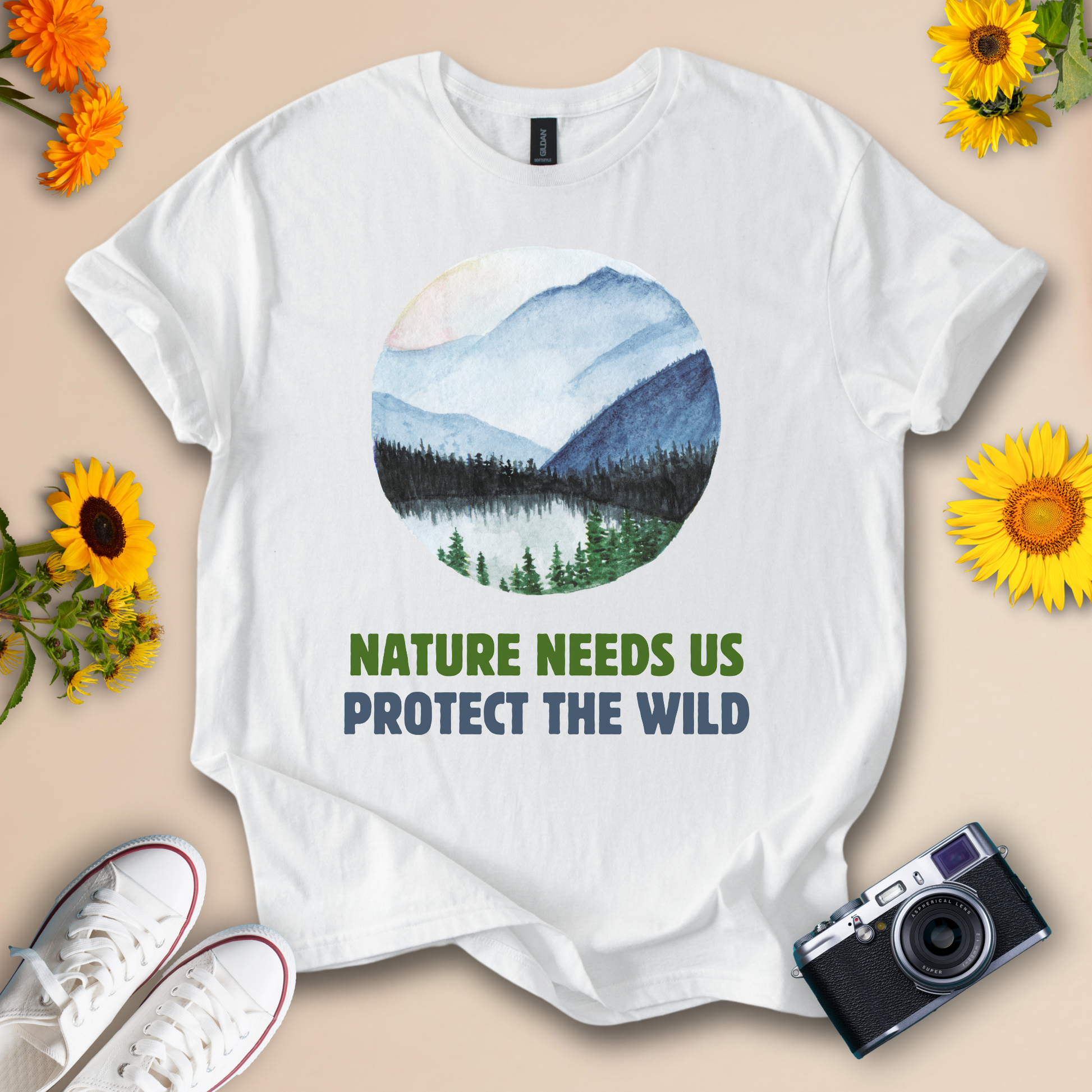 Nature Needs Us, Protect the Wild Nature Eco Tee - Wildserve - Inspirational Wildlife Tees