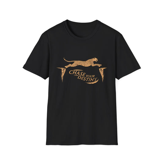 Chase Your Destiny Motivational Leopard Design Tee