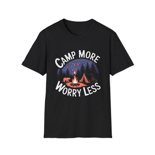 Camp More Worry Less - Camping Adventure Tee