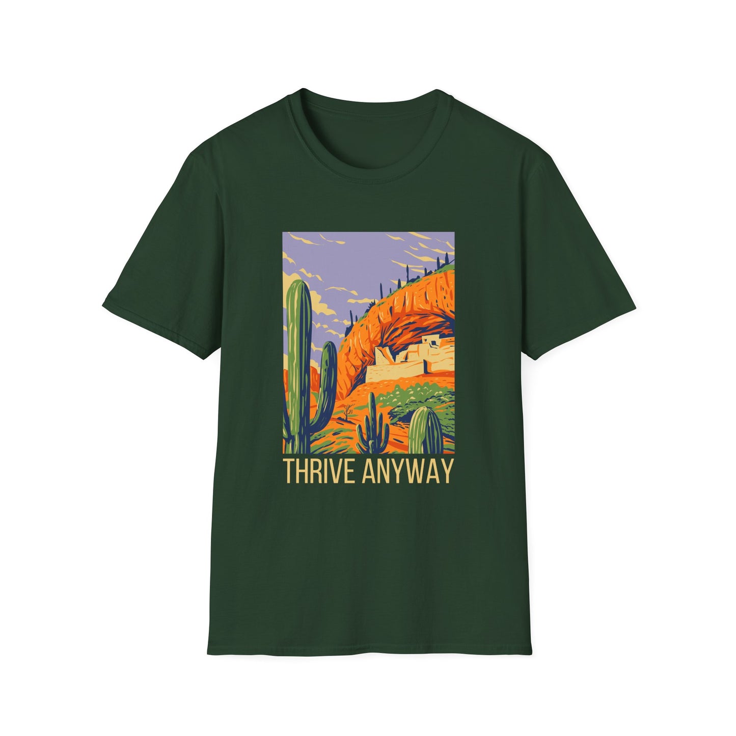 Thrive Anyway Inspirational Cactus Design