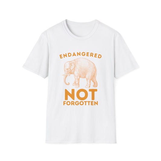 Endangered Not Forgotten Elephant Unisex T-Shirt