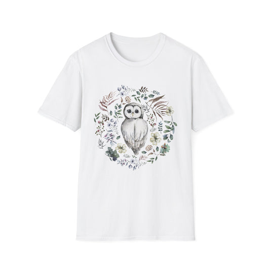 Floral Owl - Nature Inspired Tee for Animal Lovers