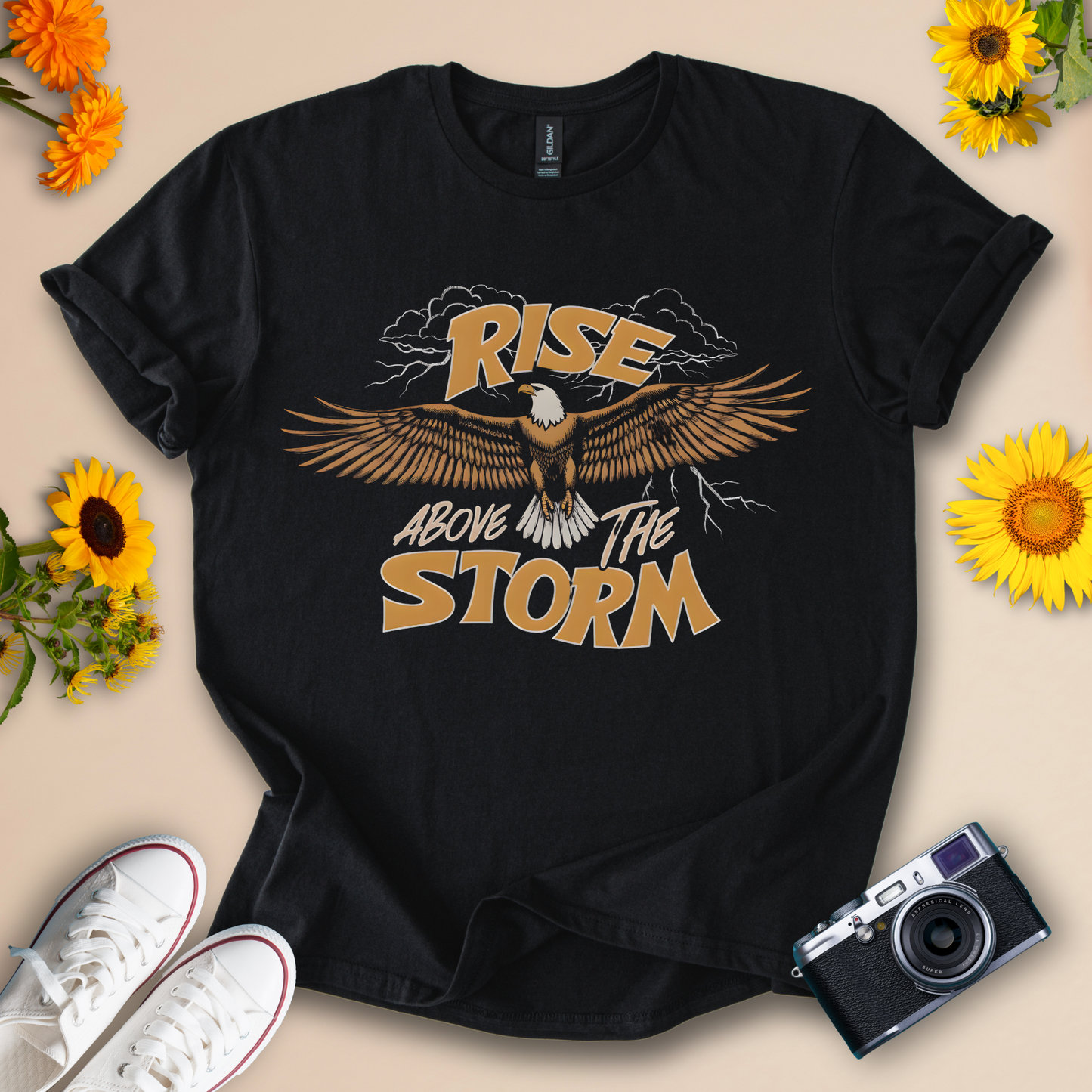 Rise Above the Storm Inspirational Tee