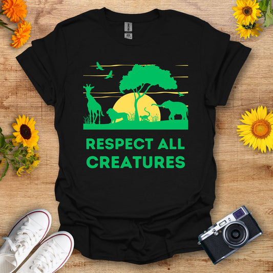 Respect All Creatures Wildlife and Eco-Friendly Tee