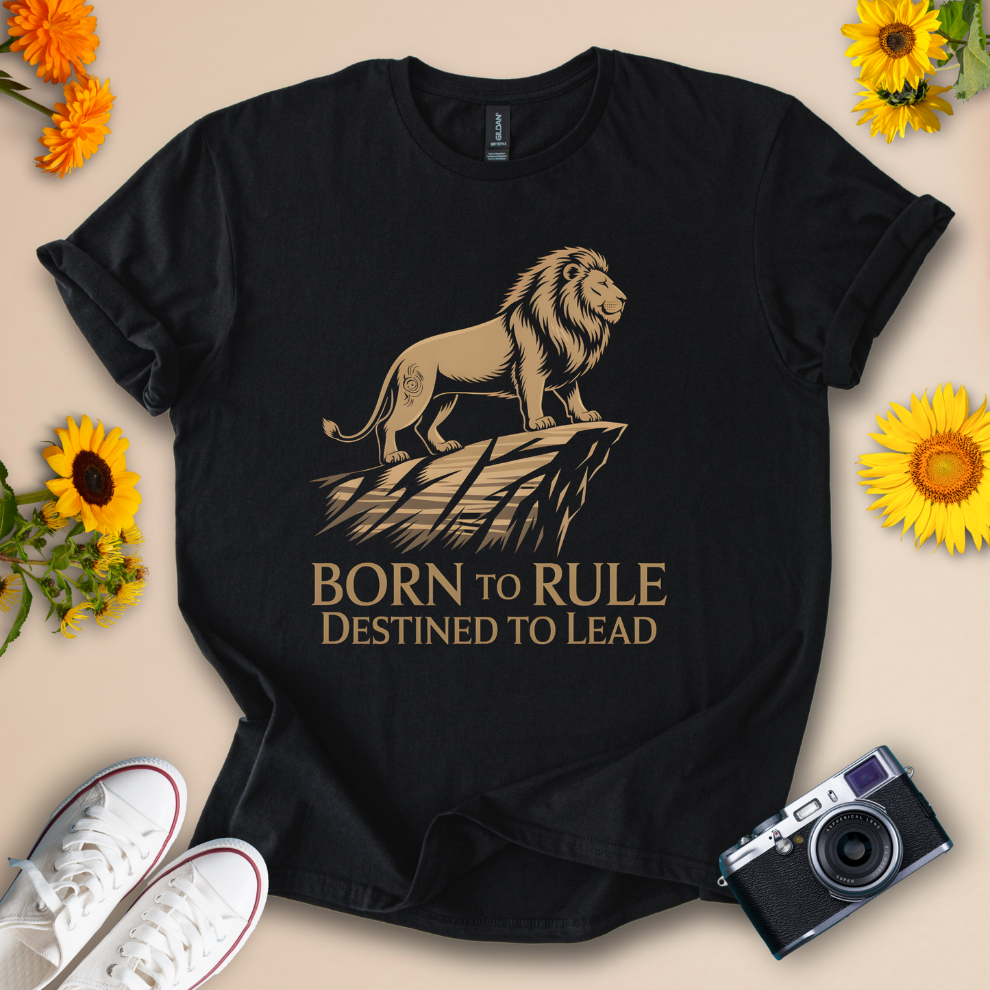 Born to Rule Lion Motivational Graphic Tee
