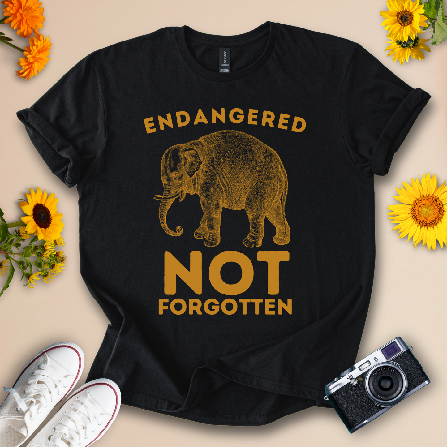 Endangered Not Forgotten Elephant Unisex T-Shirt