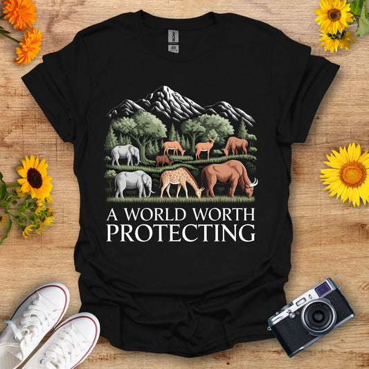 A World Worth Protecting Wildlife Conservation Tee