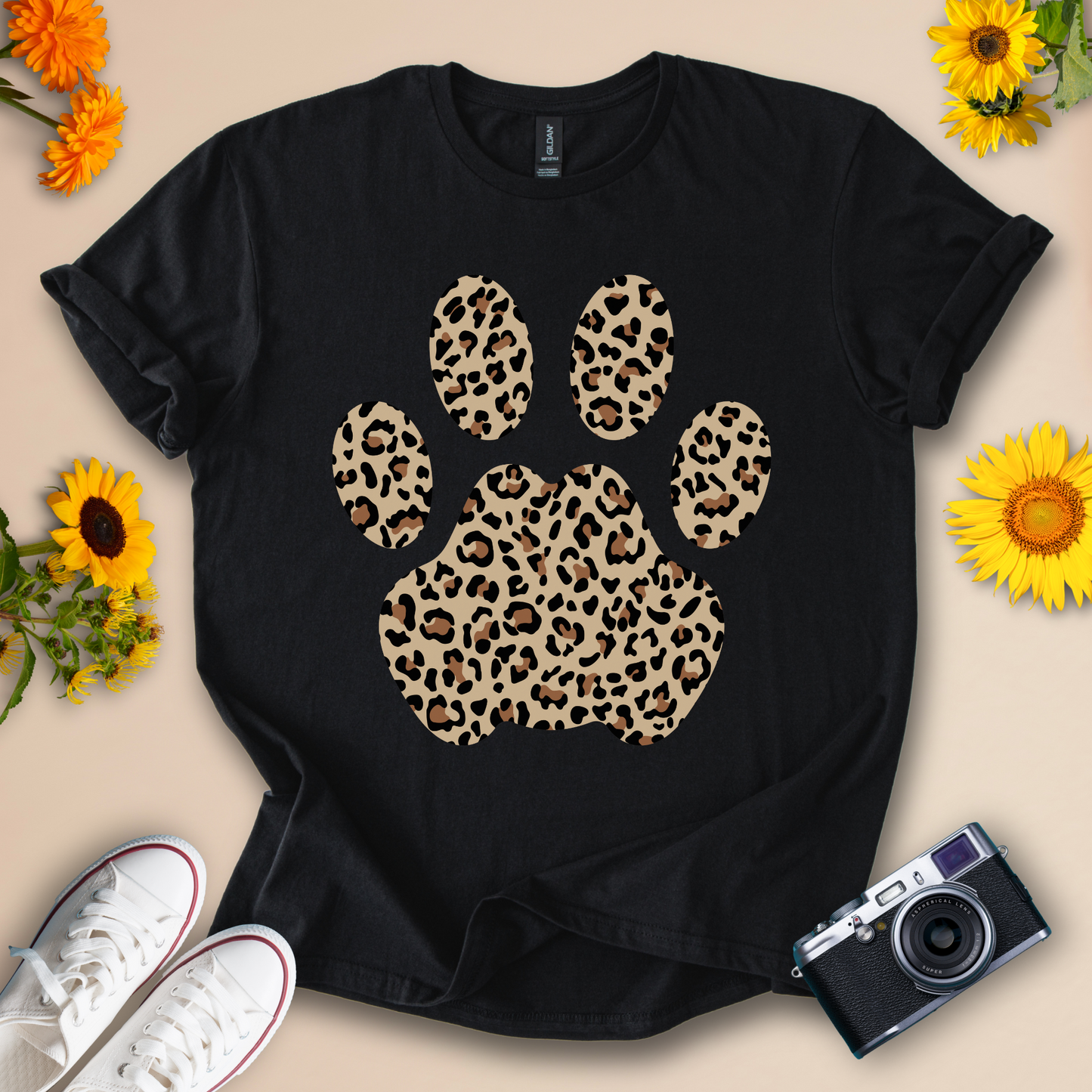 Leopard Print Paw Wildlife Tee