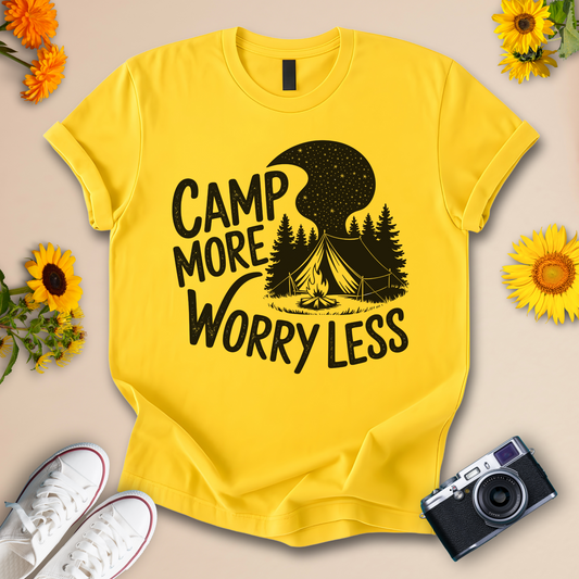 Camp More Worry Less Camp Adventure Tee