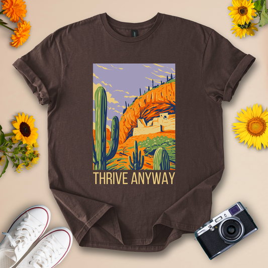 Thrive Anyway Inspirational Cactus Design