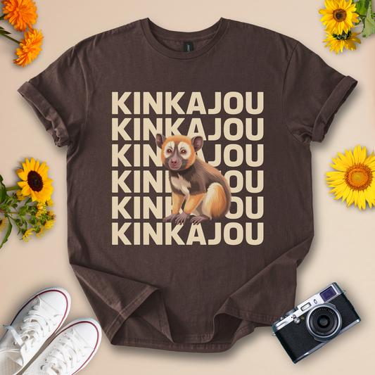 Fun Kinkajou Tee – Animal Graphic T-Shirt for Nature Enthusiasts