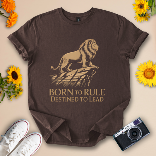 Born to Rule Lion Motivational Graphic Tee
