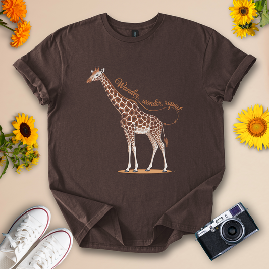 Wander Wonder Giraffe Animal Graphic Tee