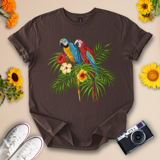 Tropical Parrots Vibrant Summer Tee