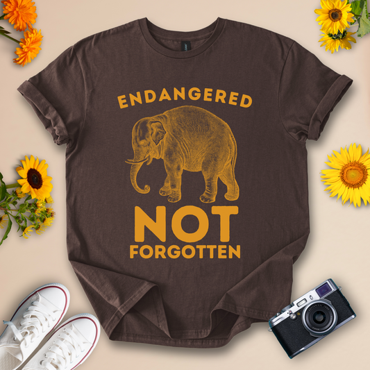 Endangered Not Forgotten Elephant Unisex T-Shirt