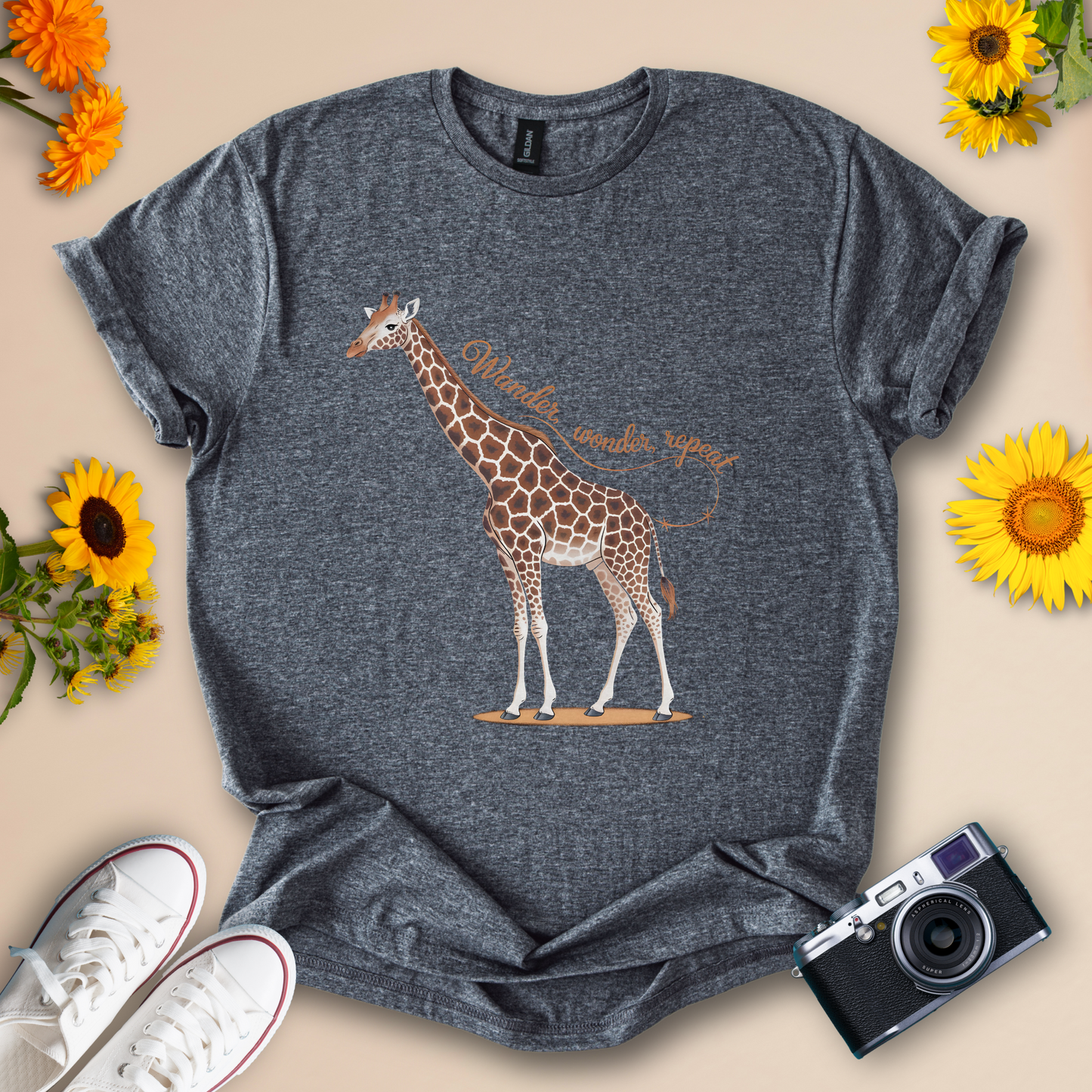 Wander Wonder Giraffe Animal Graphic Tee