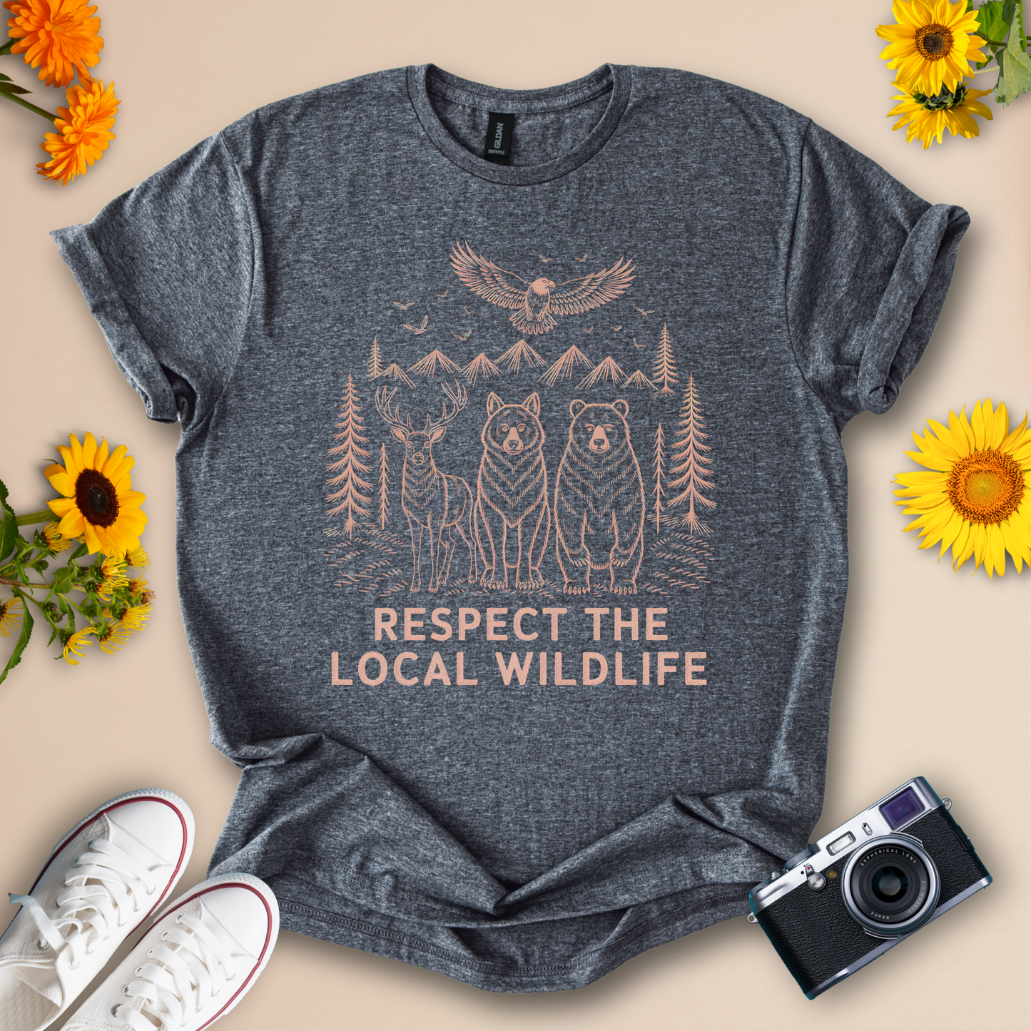 Wildlife Awareness T-Shirt – Respect the Locals Design