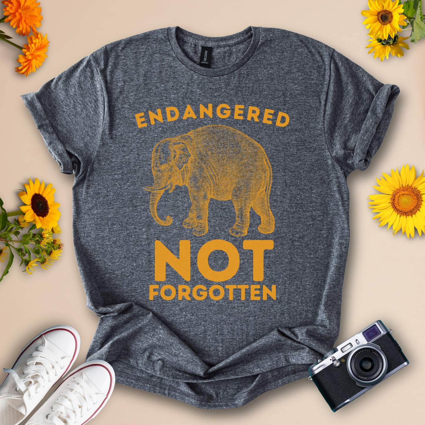 Endangered Not Forgotten Elephant Unisex T-Shirt
