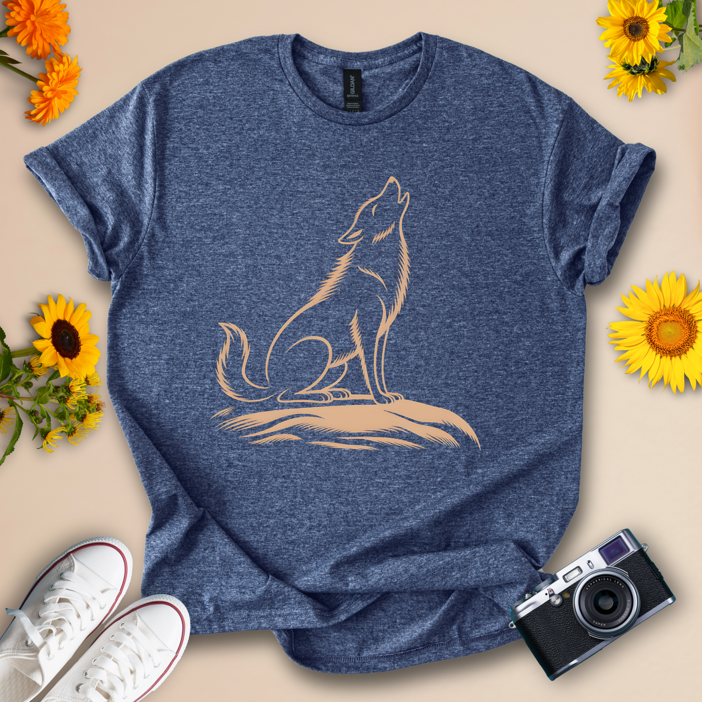 Howling Wolf - Nature-Inspired Graphic Tee