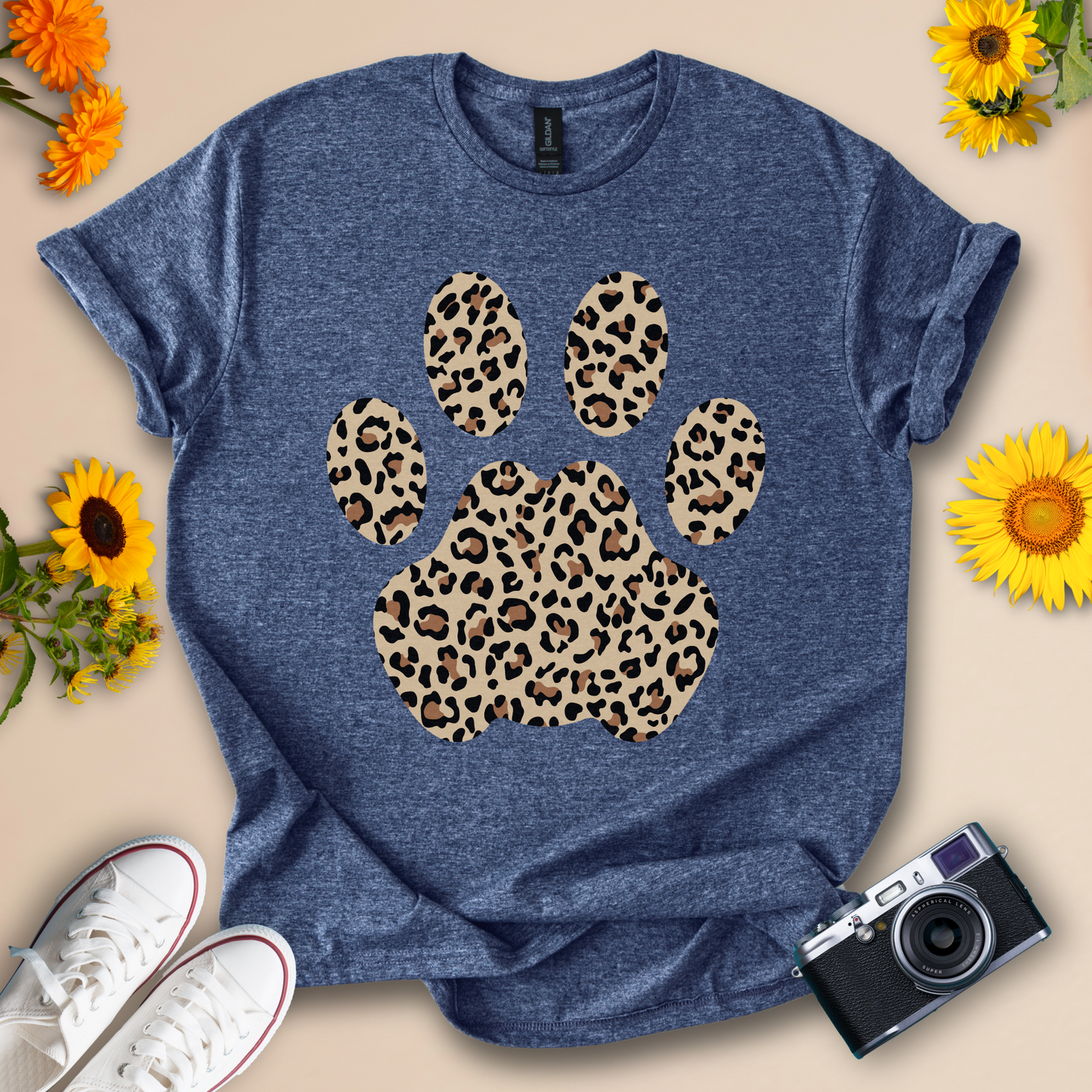 Leopard Print Paw Wildlife Tee