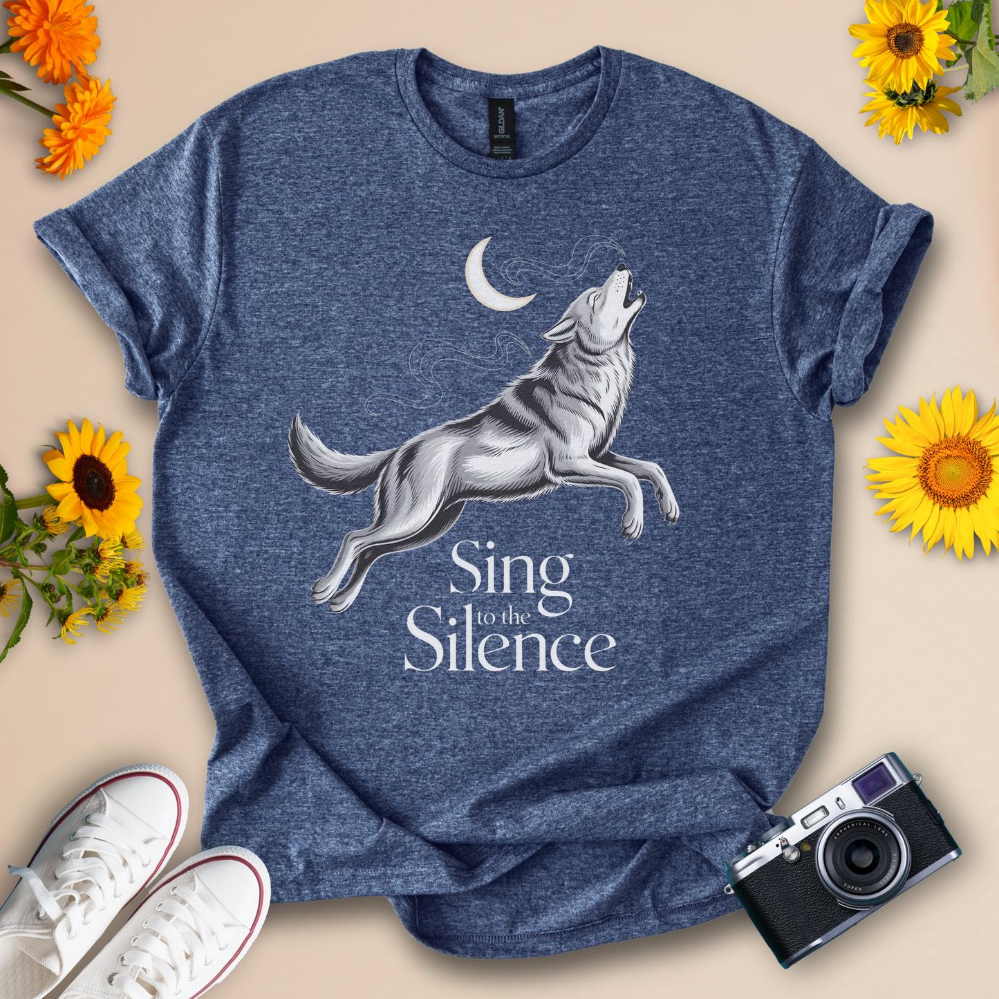 Sing to the Silence Howling Wolf Graphic Tee