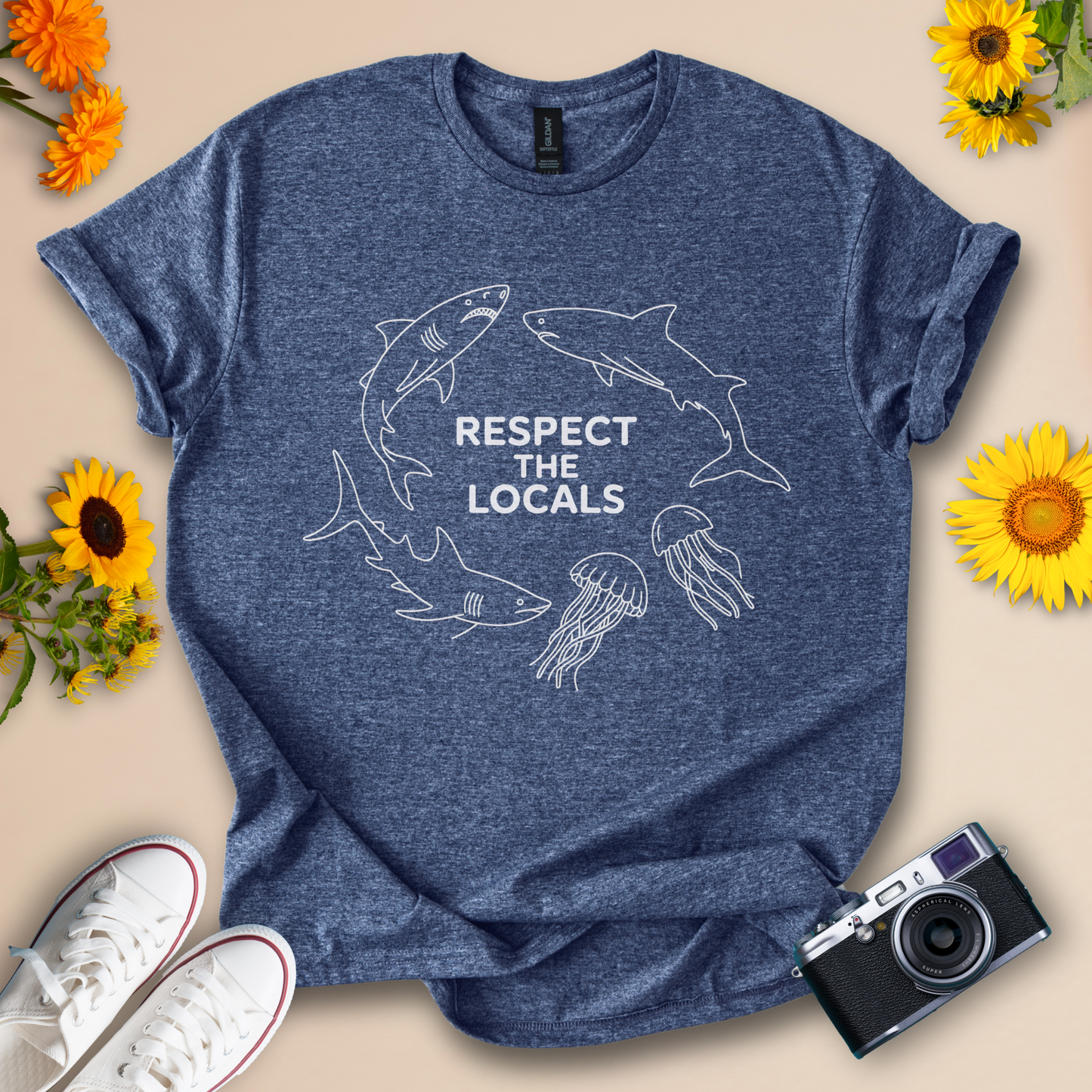 Ocean Life T-Shirt – Shark & Jellyfish Design